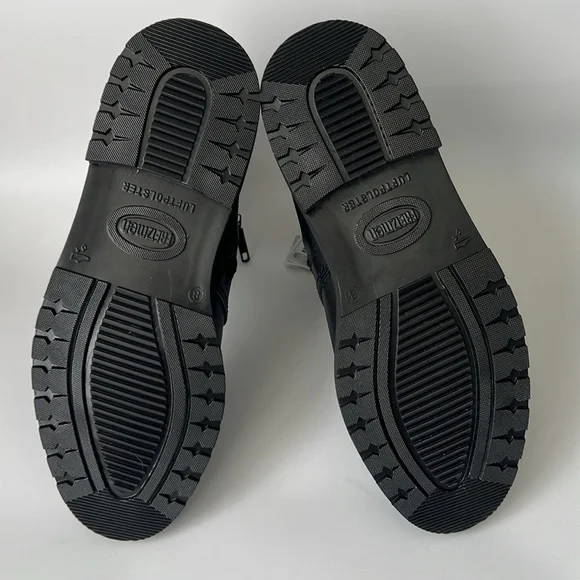 Fretz Sohle Black Leather Ankle Side Zipper Boots NWT - 8 - Picture 7 of 12